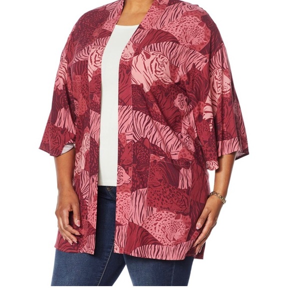 G by Giuliano Woven Printed Kimono NWOT - Picture 3 of 15